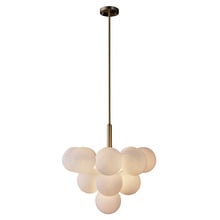 Dawson Grape Frosted Glass 13 Light Chandelier